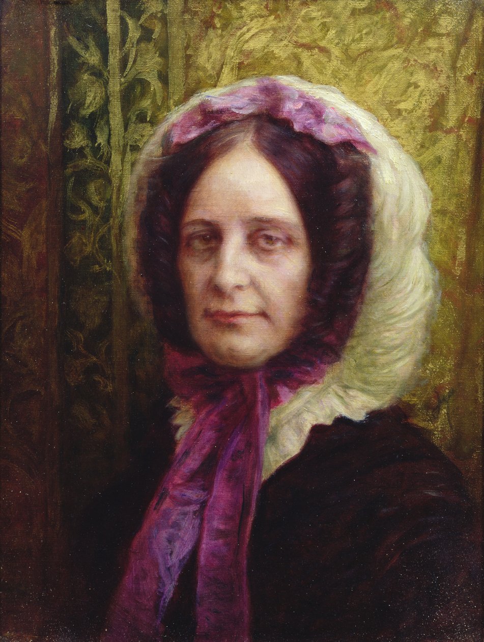 Portræt af baronessen af Villeguy af Antoine Auguste Ernest Herbert or Hebert