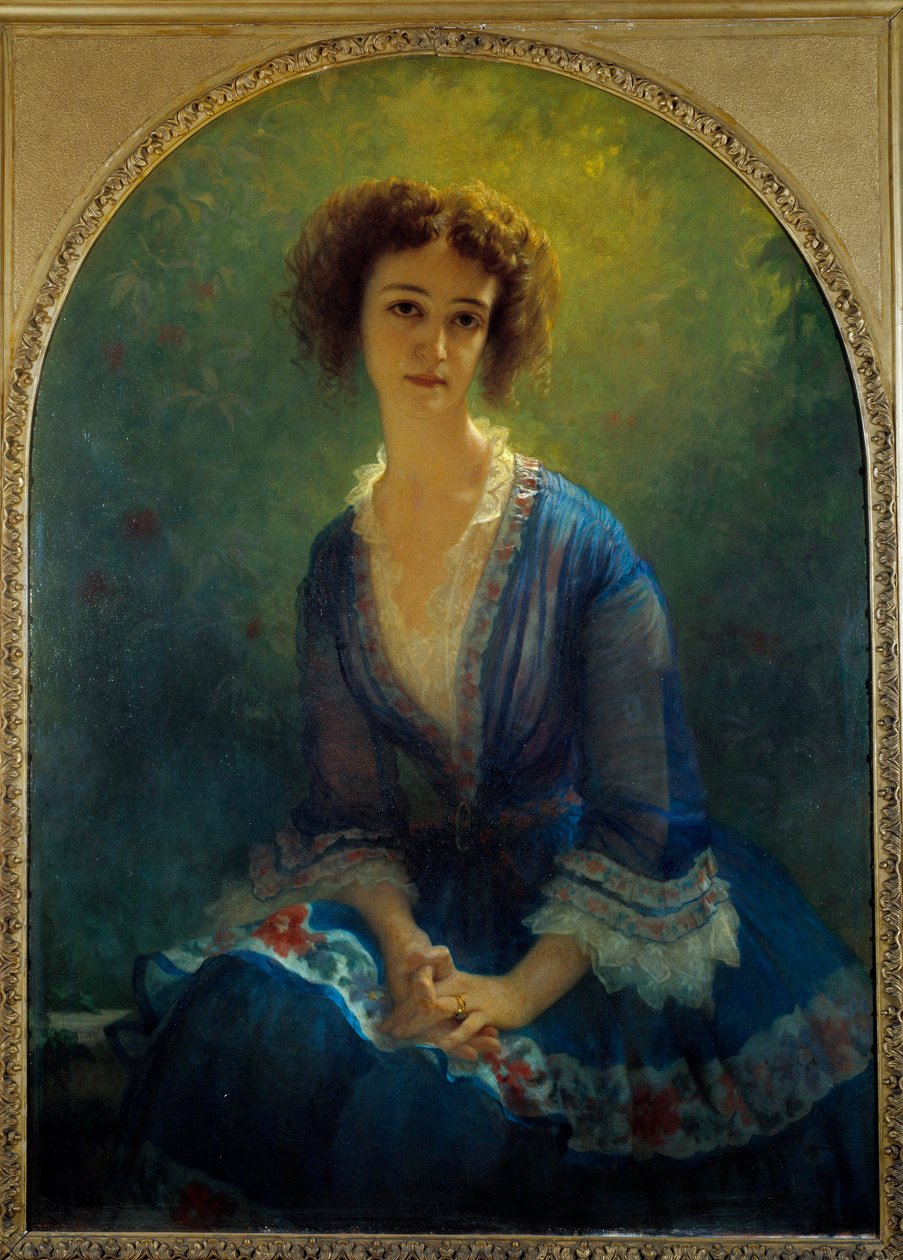 Portræt af grevinde Eugene Pastre, født Celine de Beaulaincourt (1825-1900) Maleri af Ernest Hebert (1817-1908) 1851 Søn. 1,16x0,84 m Paris, Musee Hebert af Antoine Auguste Ernest Herbert or Hebert