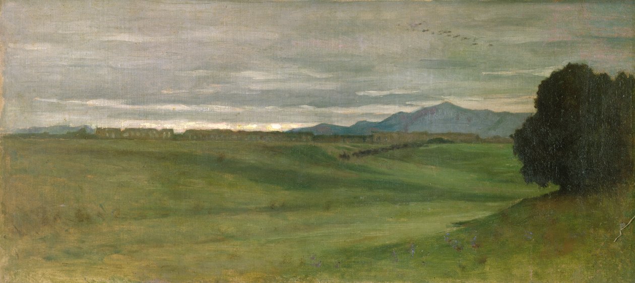 romersk landskab af Antoine Auguste Ernest Herbert or Hebert
