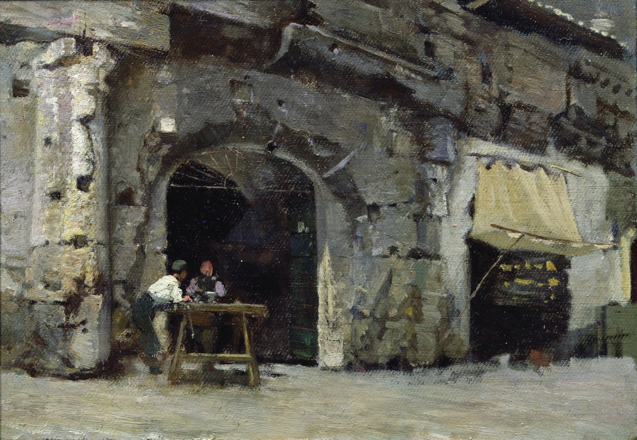 Rom, mørke butikker af Antoine Auguste Ernest Herbert or Hebert