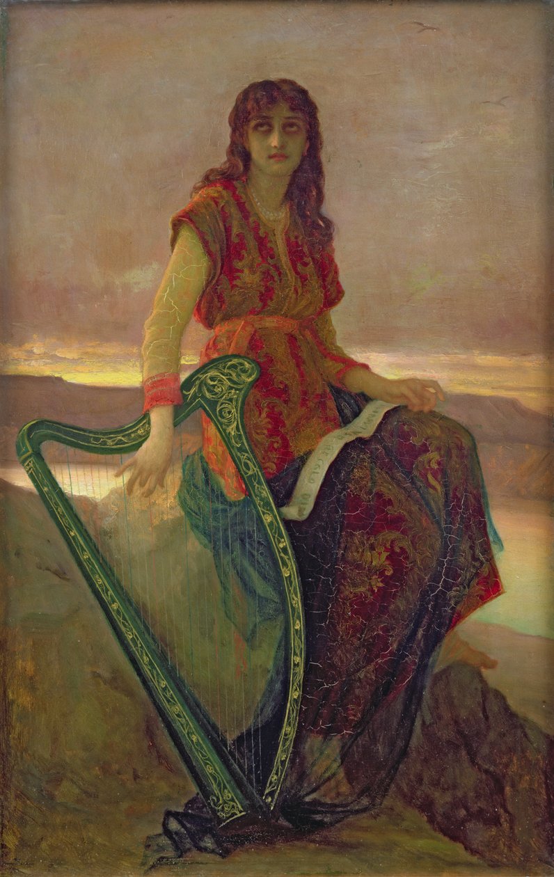 Harpespilleren, 1859 af Antoine Auguste Ernest Herbert or Hebert