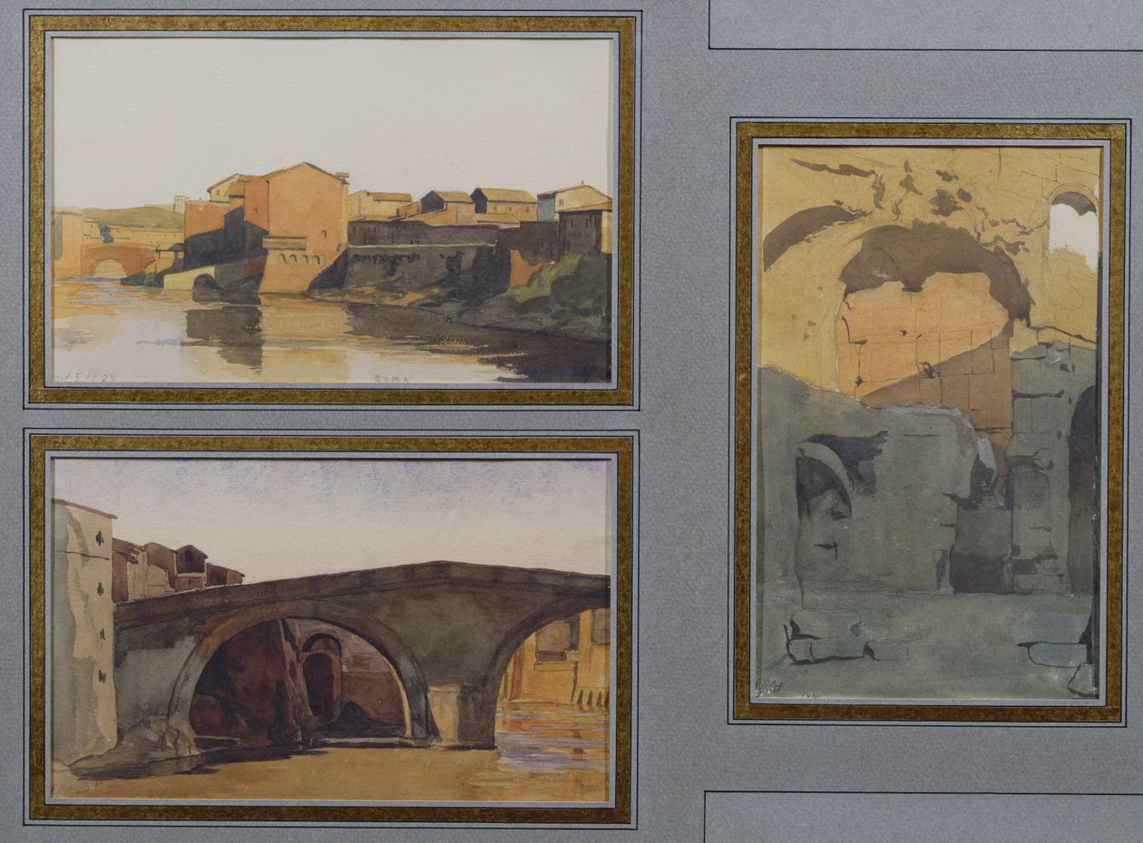 Tiberen, Cloaca Maxima og Ponte Rotto af Antoine Auguste Ernest Herbert or Hebert