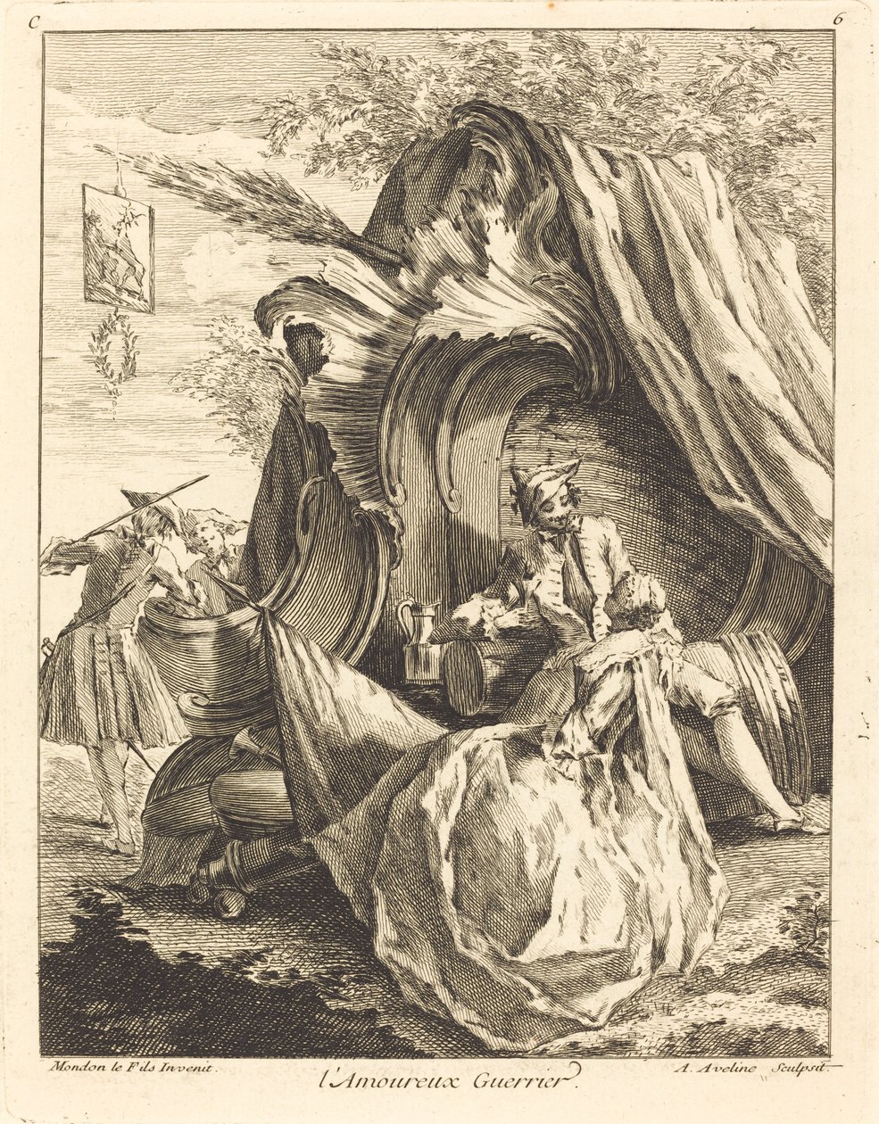 krigerelskeren af Antoine Aveline after Jean Mondon