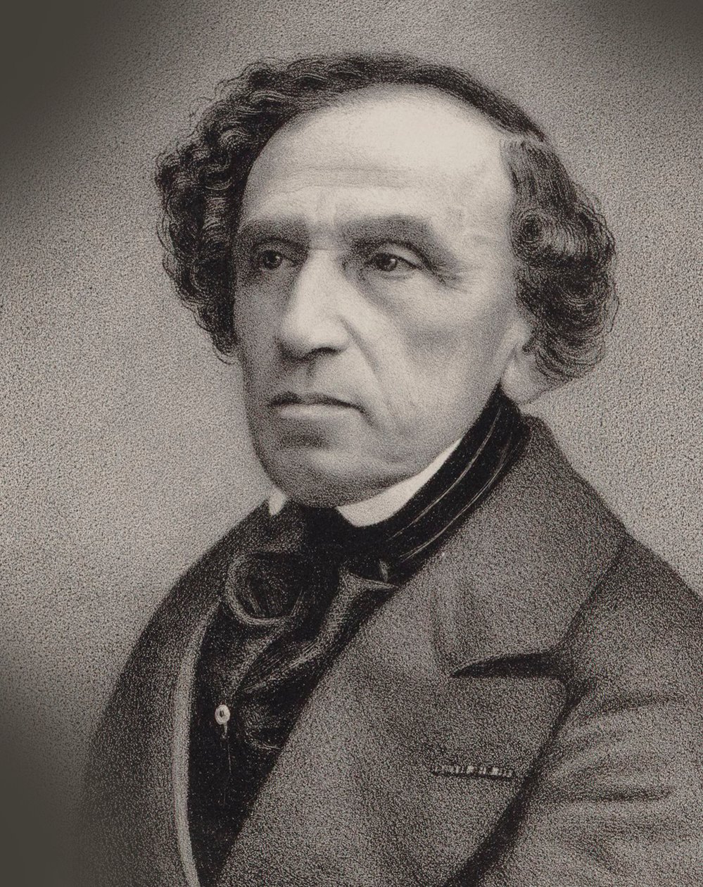 Portræt af komponisten Giacomo Meyerbeer 1791-1864, 1860. af Antoine Barbizet