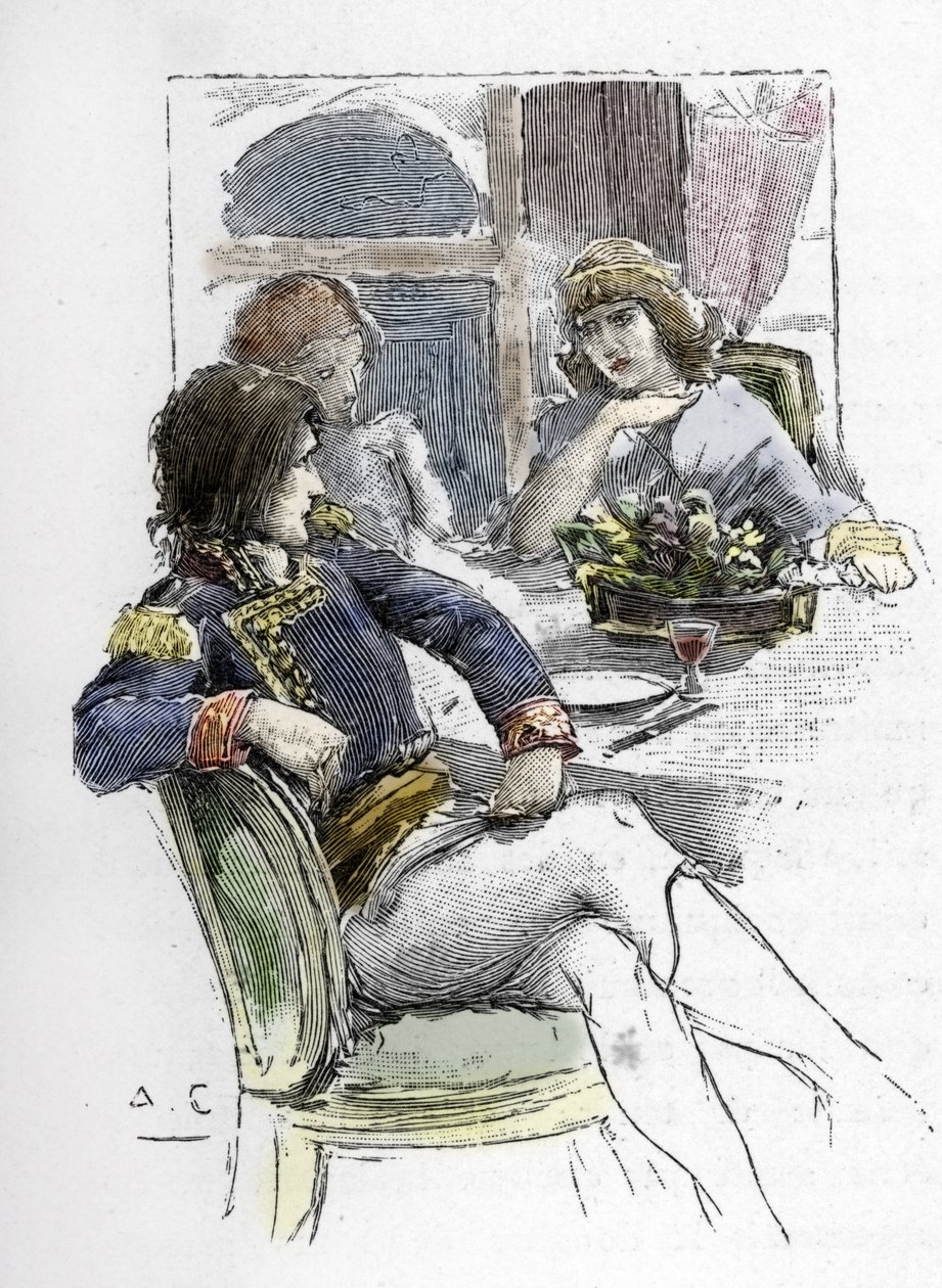 Sangerinden Giuseppina Grassini (1773-1850) var ung i nærværelse af Berthier i værelset hos den første konsul Napoleon Bonaparte, som blev hendes elsker af Antoine Calbet