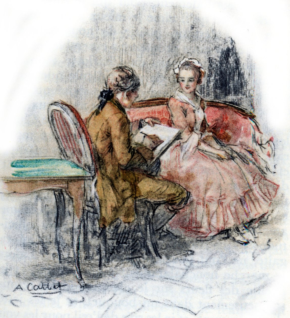 Werther tegner Charlotte af Antoine Calbet