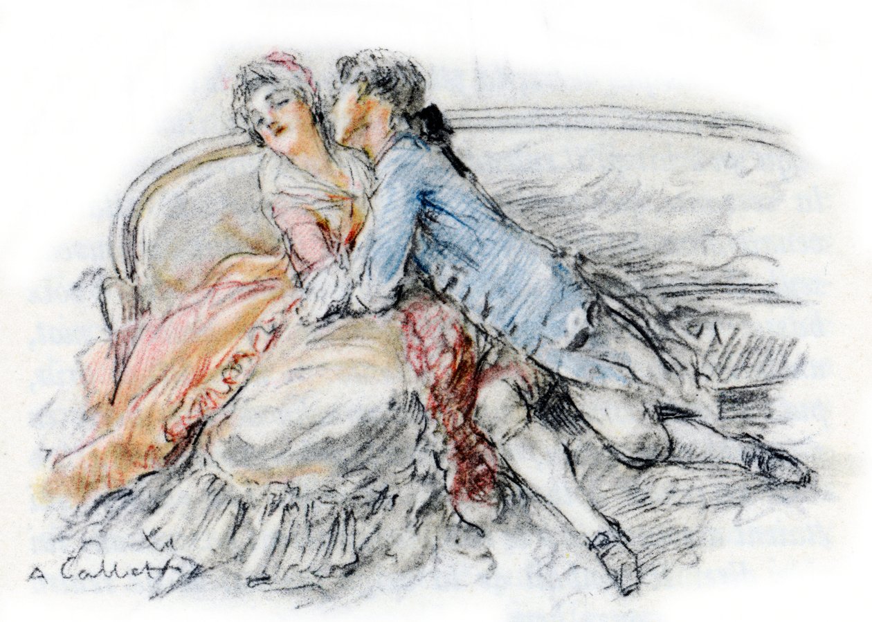 Werther kysser Charlotte af Antoine Calbet