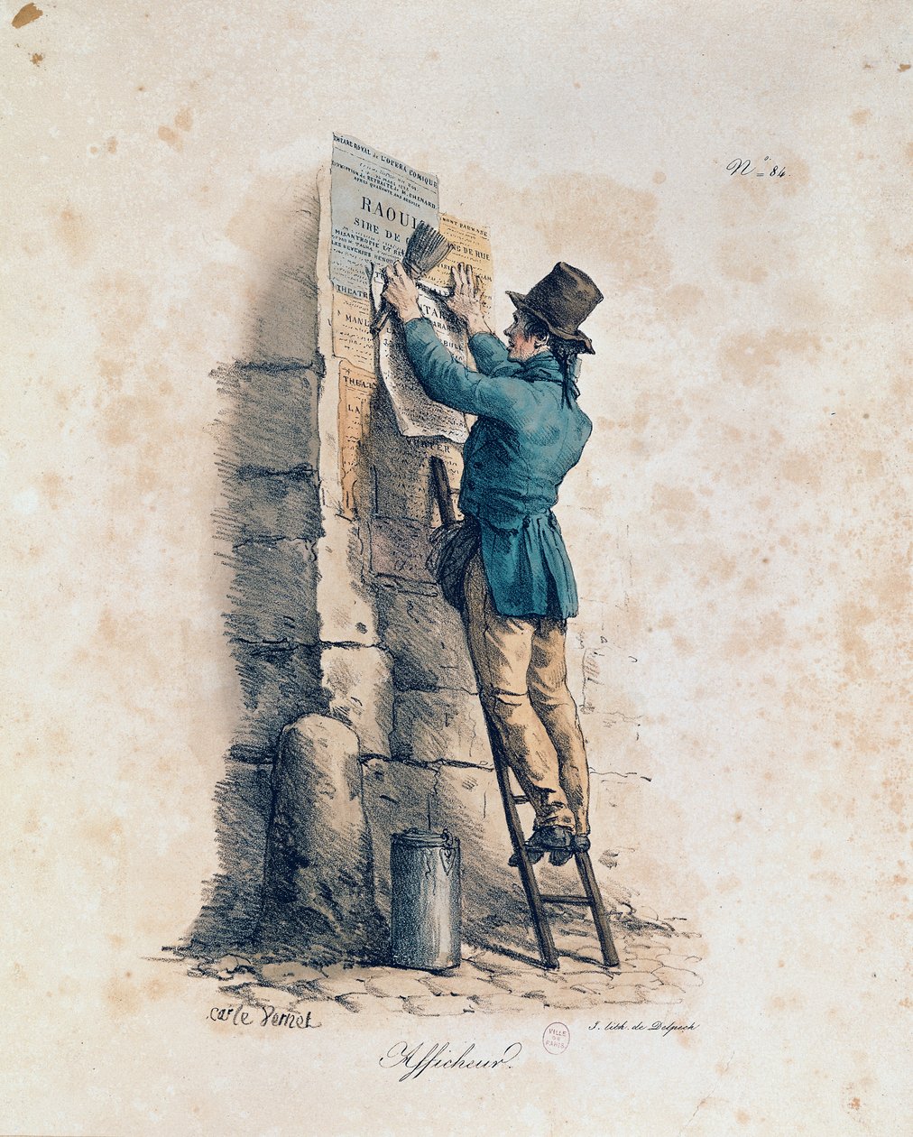 Billplakat af Antoine Charles Horace Vernet