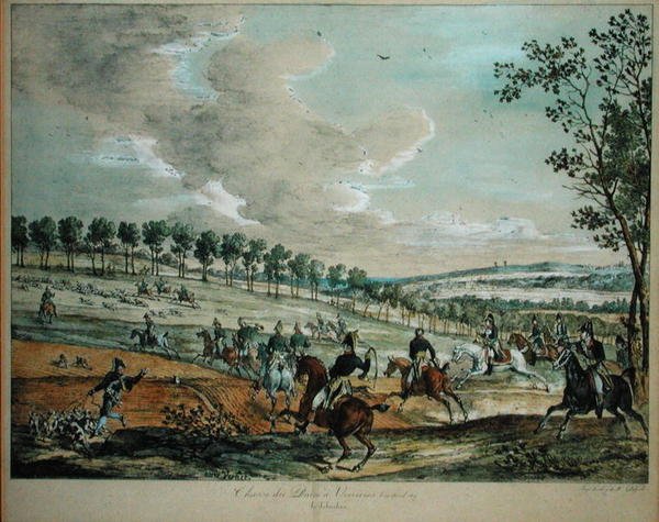 Jagt på hjorte ved Verrieres, 29. april 1819 af Antoine Charles Horace Vernet