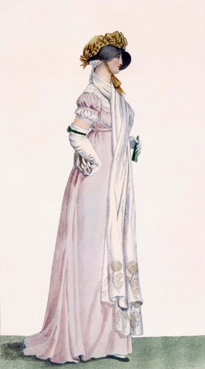 Promenadekjole til damer, illustration fra "Journal des Dames et des Modes", 1804 af Antoine Charles Horace Vernet