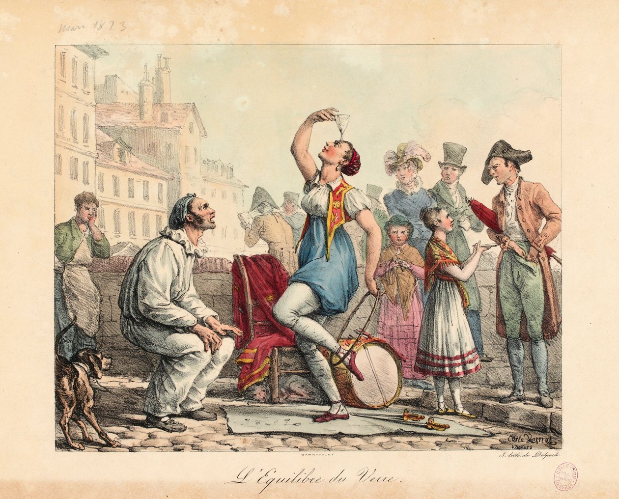 Glasbalanceren, 1815-30 af Antoine Charles Horace Vernet