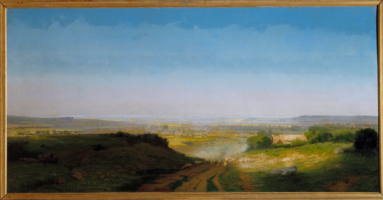 Rummaleri af Antoine Chintreuil (1814-1873) 1869 søn. 1,02x2,02m. af Antoine Chintreuil