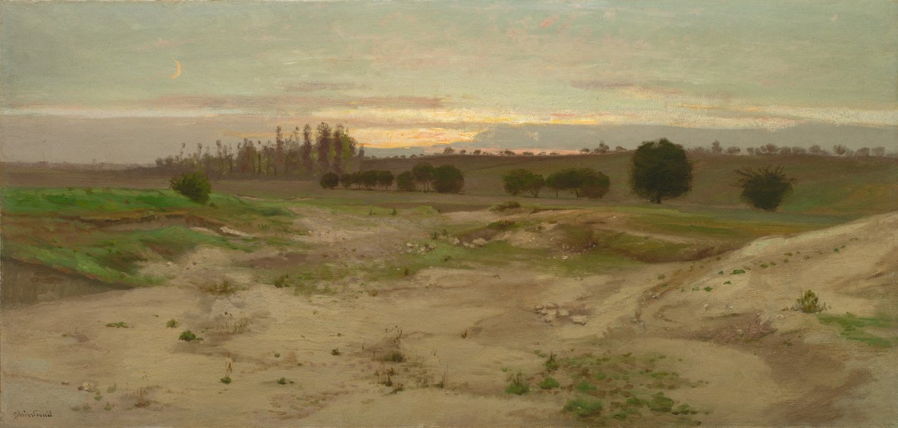 Mergelgraven ved Mulcent: Aften af Antoine Chintreuil