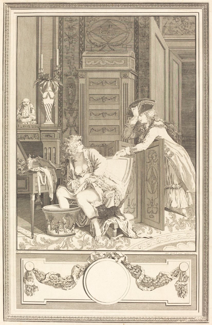 Fodbadet af Antoine Cosme Giraud after Antoine Borel