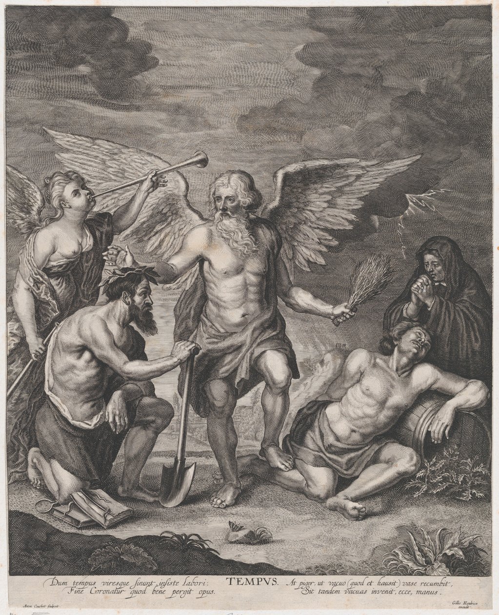 Beskæftigelse og afstraffelse Lediggang, ca. 1650-77. af Antoine Couchet