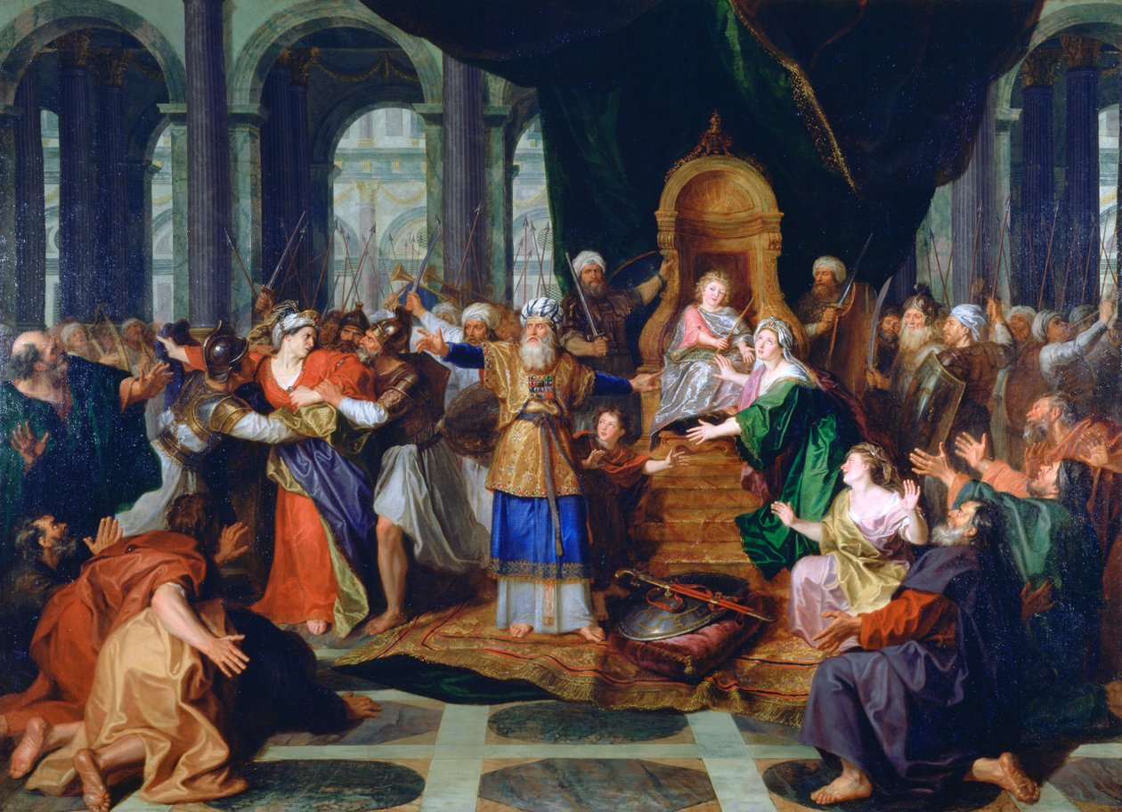Athalia fordrevet fra templet, malet før 1697 af Antoine Coypel