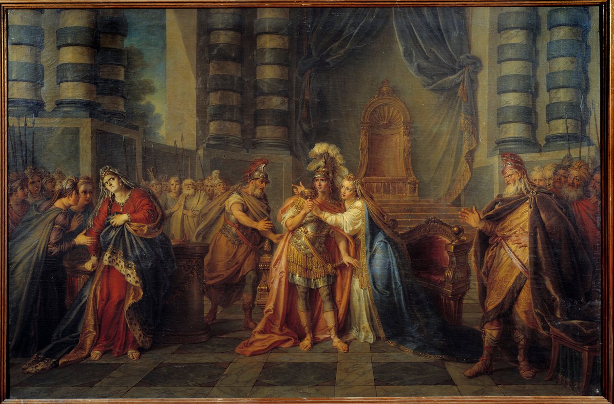 Cleopatre sluger giften Repræsentation af den sidste scene i akten I "" Rodogune"" af Pierre Corneille. Maleri af Charles Antoine Coypel (1694-1752) 1749 søn. 1,3x1,95 m af Antoine Coypel