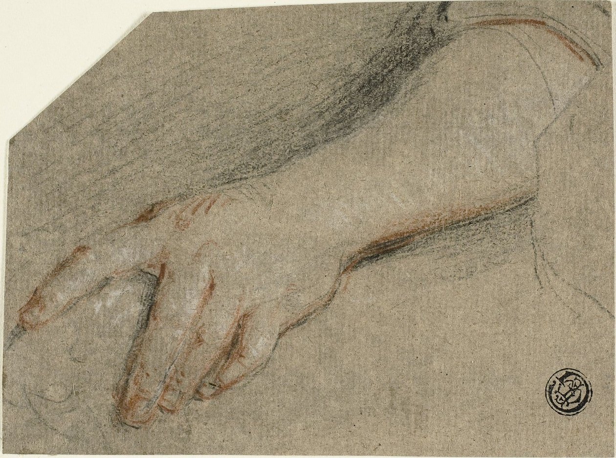 Pegefinger og underarm af Antoine Coypel