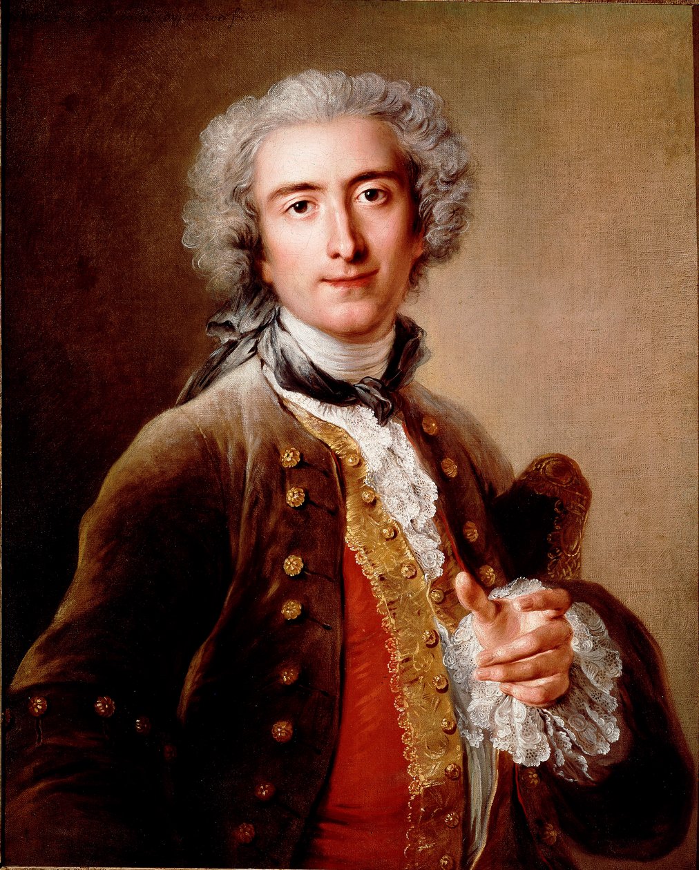 Portræt af Philippe Coypel, bror til kunstneren Maleri af Charles Antoine Coypel (1696-1752) 1732 Dim. 75x61 cm Paris, musee du Louvre af Antoine Coypel