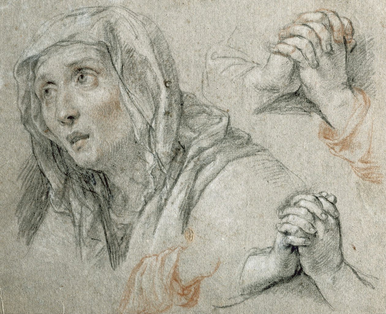 Studier til Jomfruens figur af Antoine Coypel