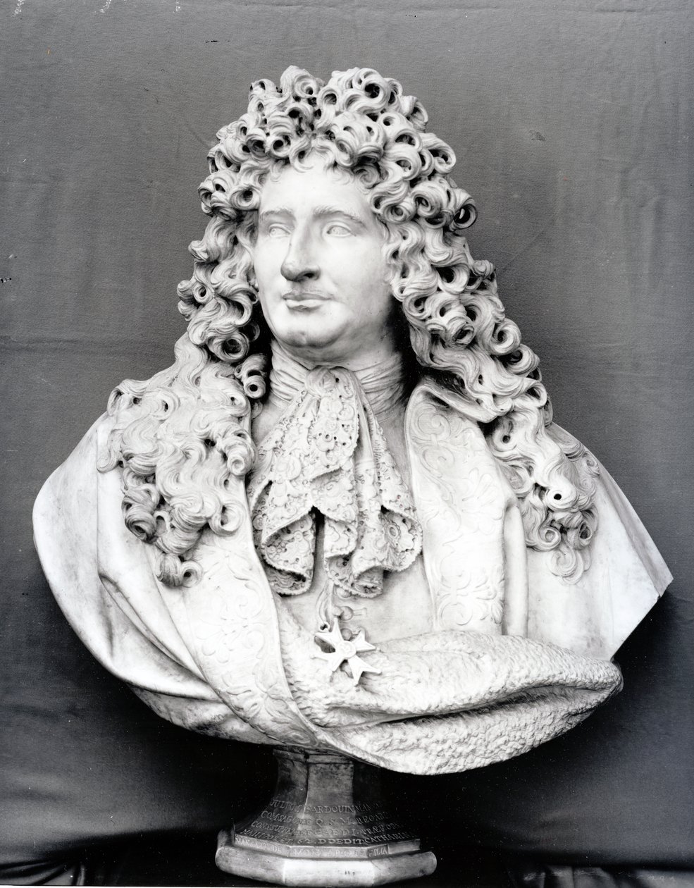 Buste af Jules Hardouin Mansart (1646-1708) 1698 (marmor) af Antoine Coysevox