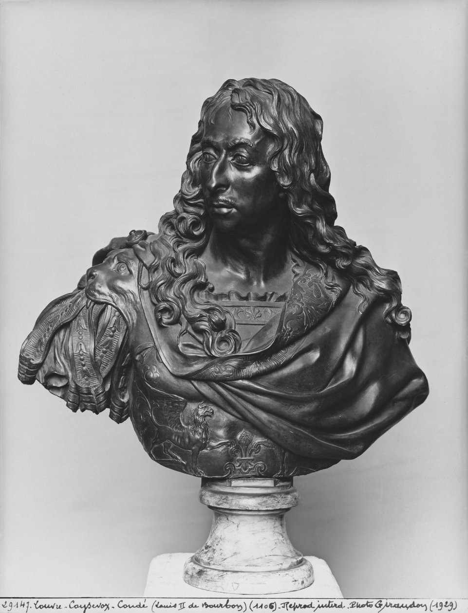 Buste af Louis II Prins af Bourbon, kendt som Le Grand Conde (bronze) af Antoine Coysevox