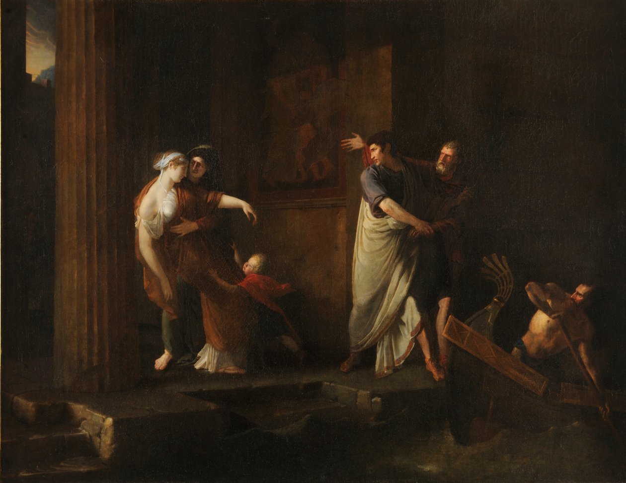 Brutus og Portias farvel, 1799 af Antoine Dubost