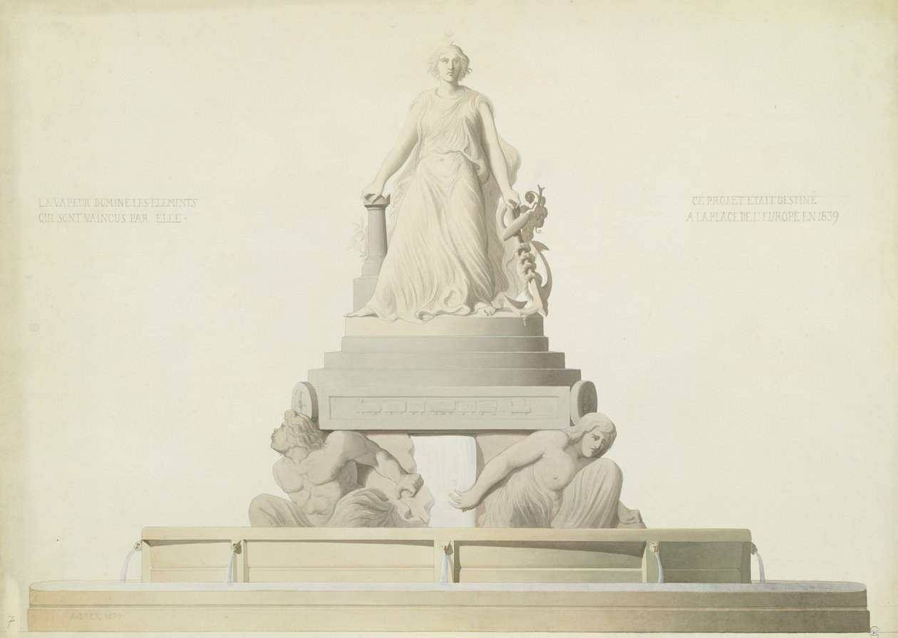 Projekt for monumentet bestemt til Place de l