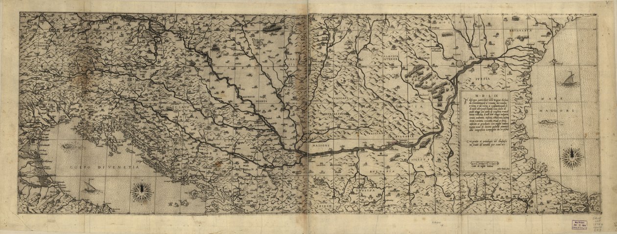 Dansk: Relief vist billedmæssigt. Nogle kort udelukkende på italiensk, nogle kort helt på latin. Titel afledt af kataloger fra titelblad på indbundet Lafréry-atlas. Sytten løse ark, der optræder i atlasser solgt af Antoine Lafréry. Phillips, 5917 Tilgængel af Antoine; Forlani Lafréry