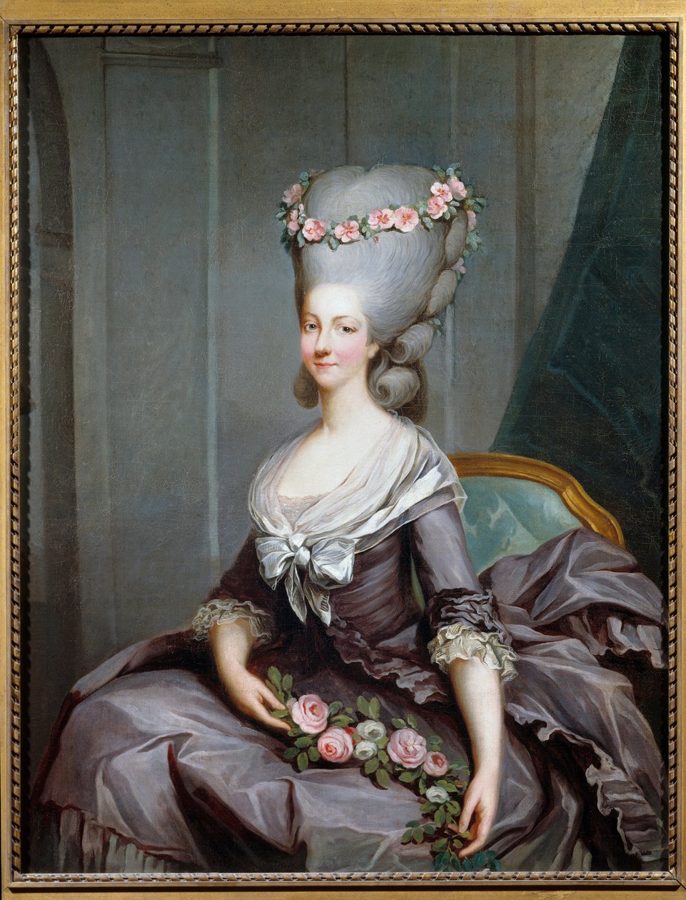 Portræt af Marie Therese Louise de Savoie Carignan, prinsesse af Lamballe af Antoine François Callet