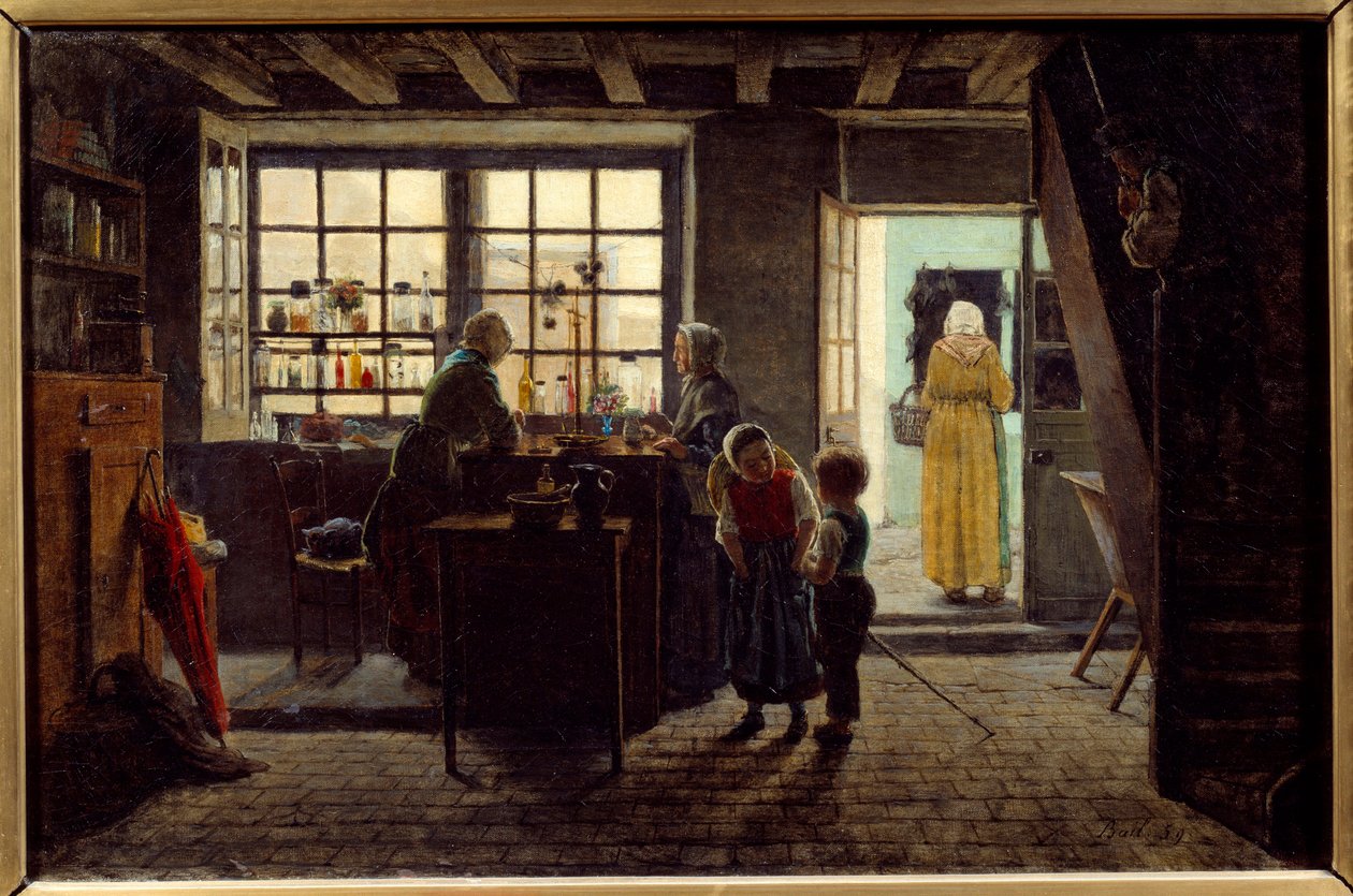 Butiksinteriørmaleri af Antoine Jean Bail (1830-1918) 1859 Lyon, Musee des Beaux Arts af Antoine Jean Bail