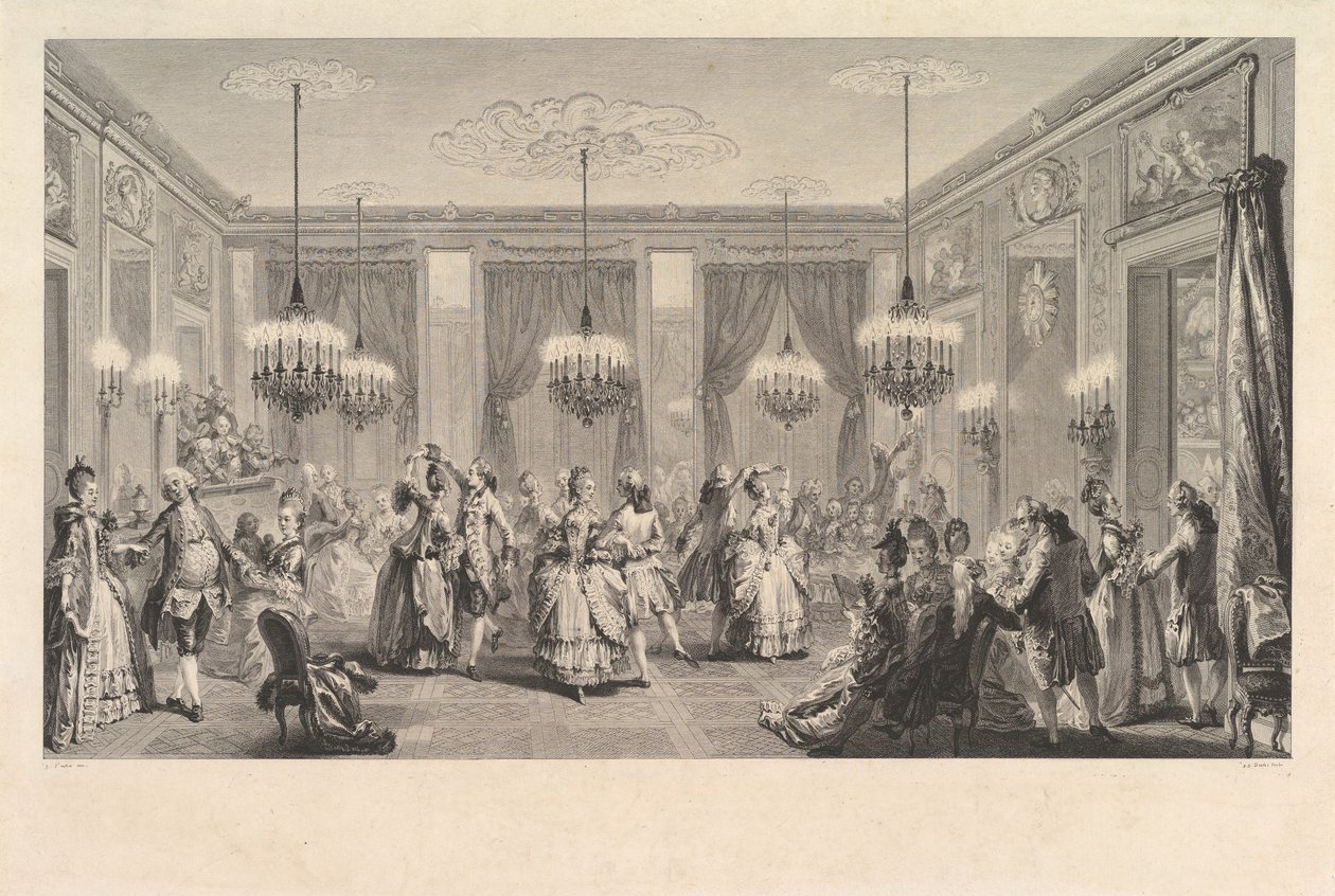 Le Bal Paré, 1774. af Antoine Jean Duclos