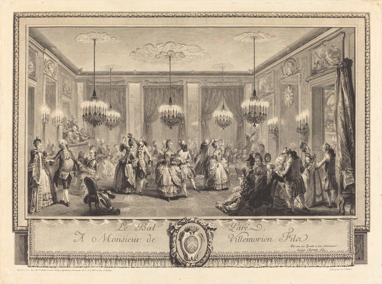 Bolden klædt af Antoine Jean Duclos after Augustin de Saint Aubin