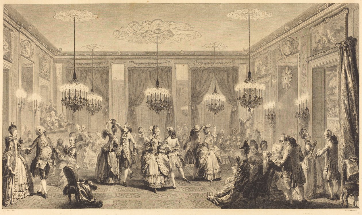 Bolden klædt af Antoine Jean Duclos after Augustin de Saint Aubin
