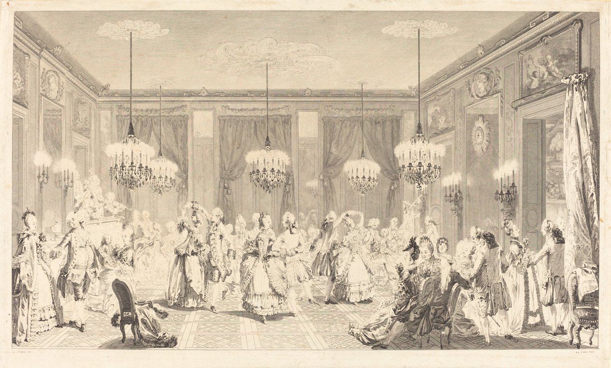 Det forekommer dem af Antoine Jean Duclos after Augustin de Saint Aubin