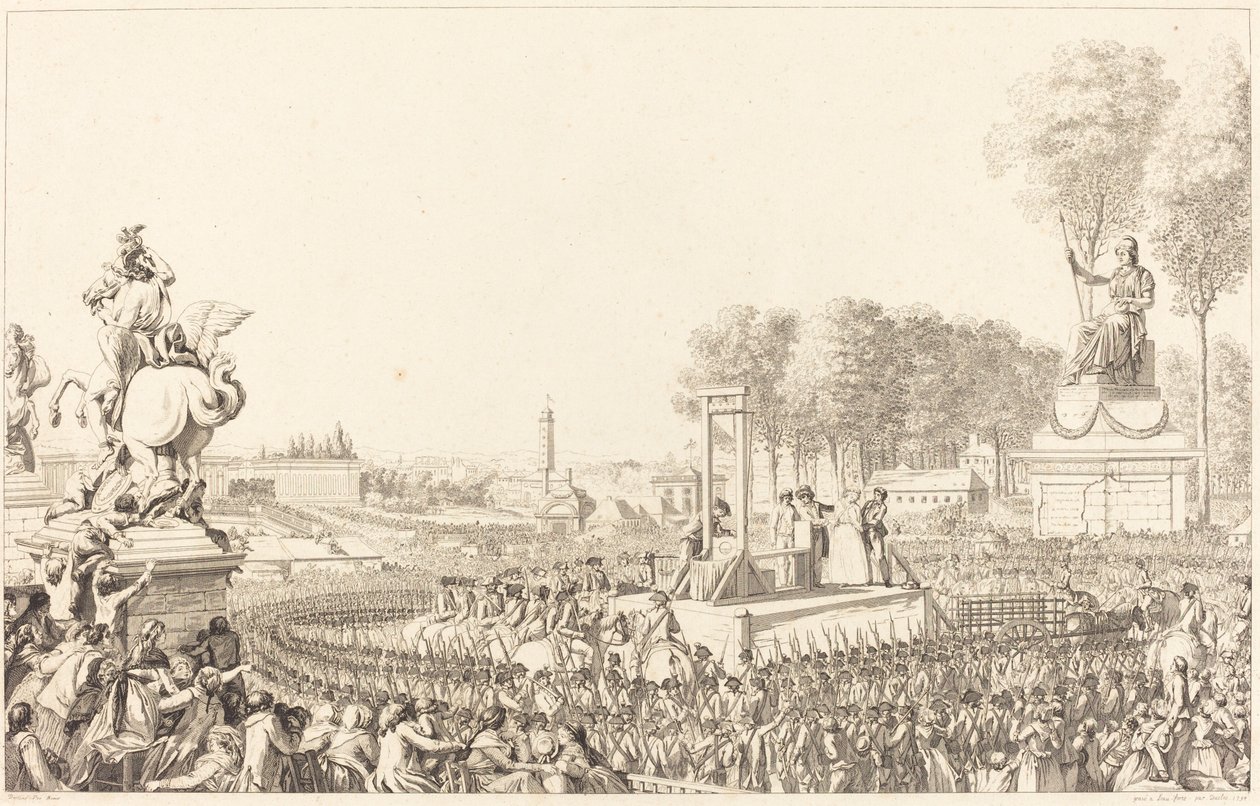 Dag den 16. oktober 1793, Marie-Antoinettes død af Antoine Jean Duclos after Charles Monnet