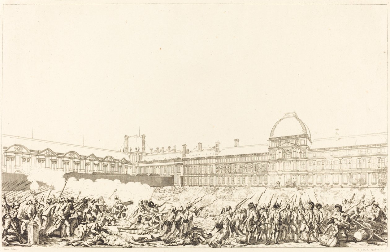 Dagen den 10. august 1792 af Antoine Jean Duclos after Charles Monnet