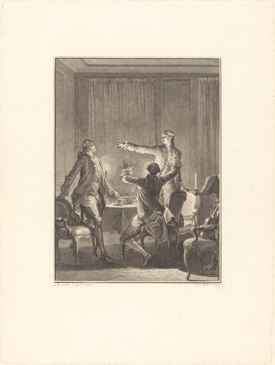 Provokationen af Antoine Jean Duclos after Jean Michel Moreau
