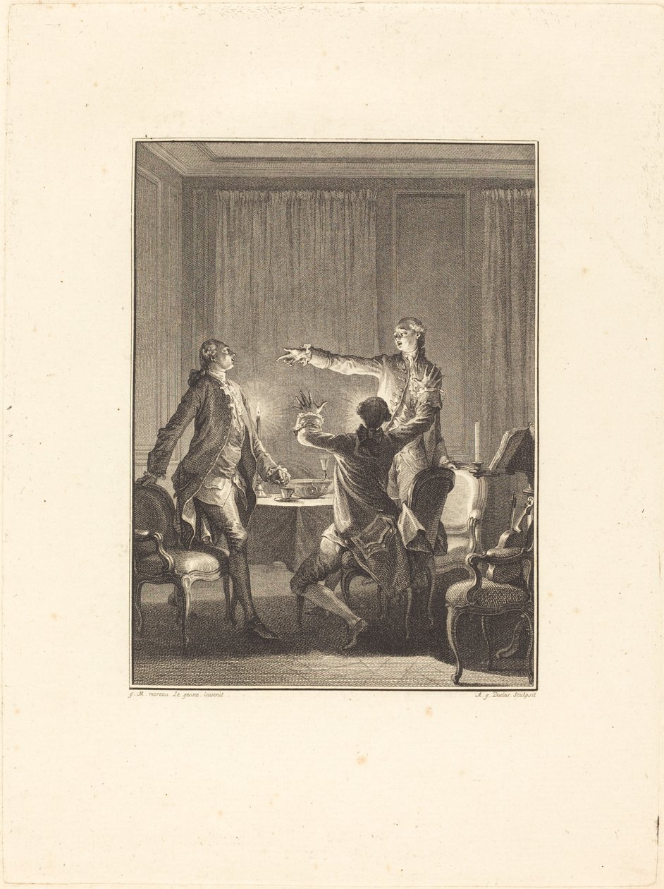 Provokationen af Antoine Jean Duclos after Jean Michel Moreau