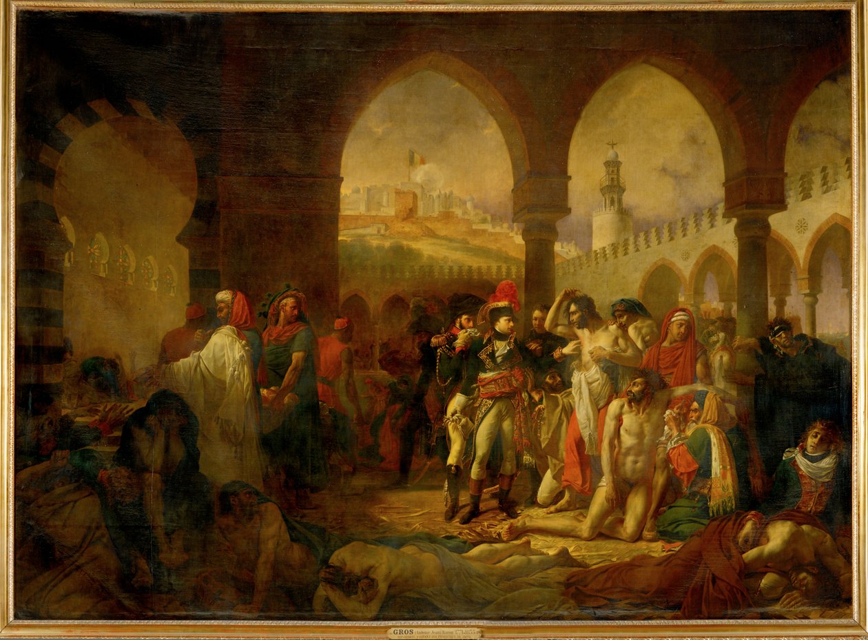 Bonaparte besøger pestofrene i Jaffa ... af Antoine Jean Gros