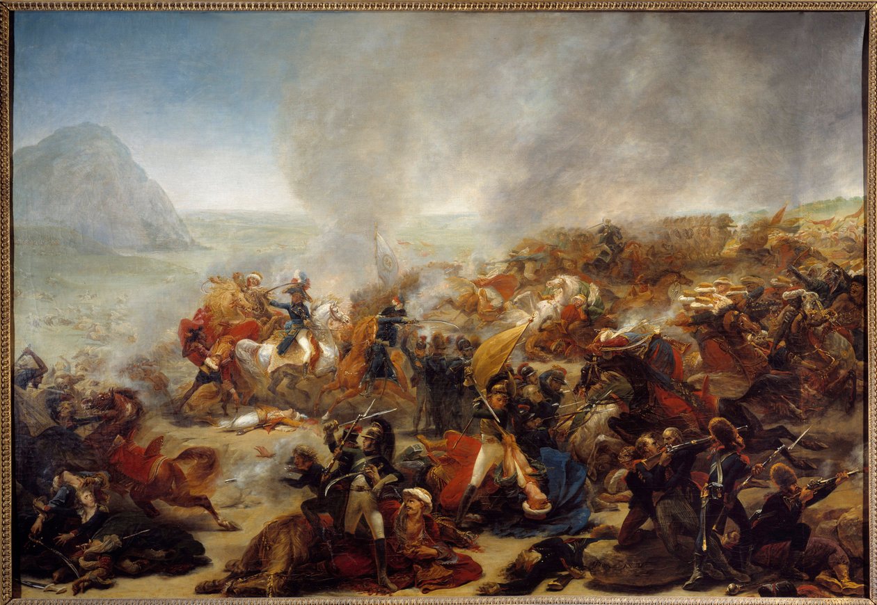 Kampagne (Ekspedition) af Egypten (1798-1801): "" Slaget ved Nazareth den 08/04/1799""" Dette slag så general Jean Andoche Junots (Jean-Andoche) sejr (1771-1813). Maleri af Antoine Jean Gros (1771-1835) 1801 søn. 1,35x1,95 m Nantes, Musee des B af Antoine Jean Gros
