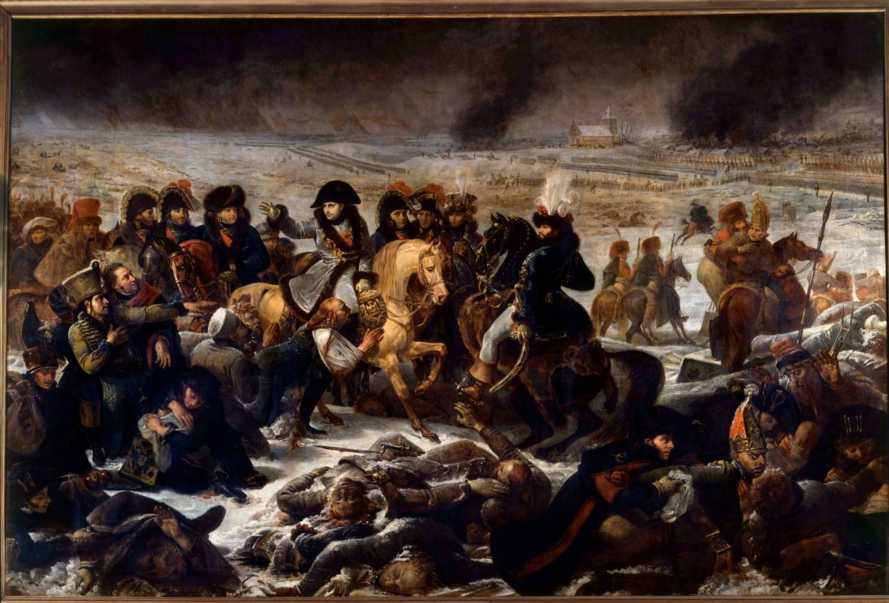 Preussens og Polens felttog (1806-1807): "" Napoleon I (1769-1821) på slagmarken Eylau 9/02/1807"" Maleri af Antoine Jean Gros (1771-1835) 1808 søn. 5,21x7,84 m af Antoine Jean Gros