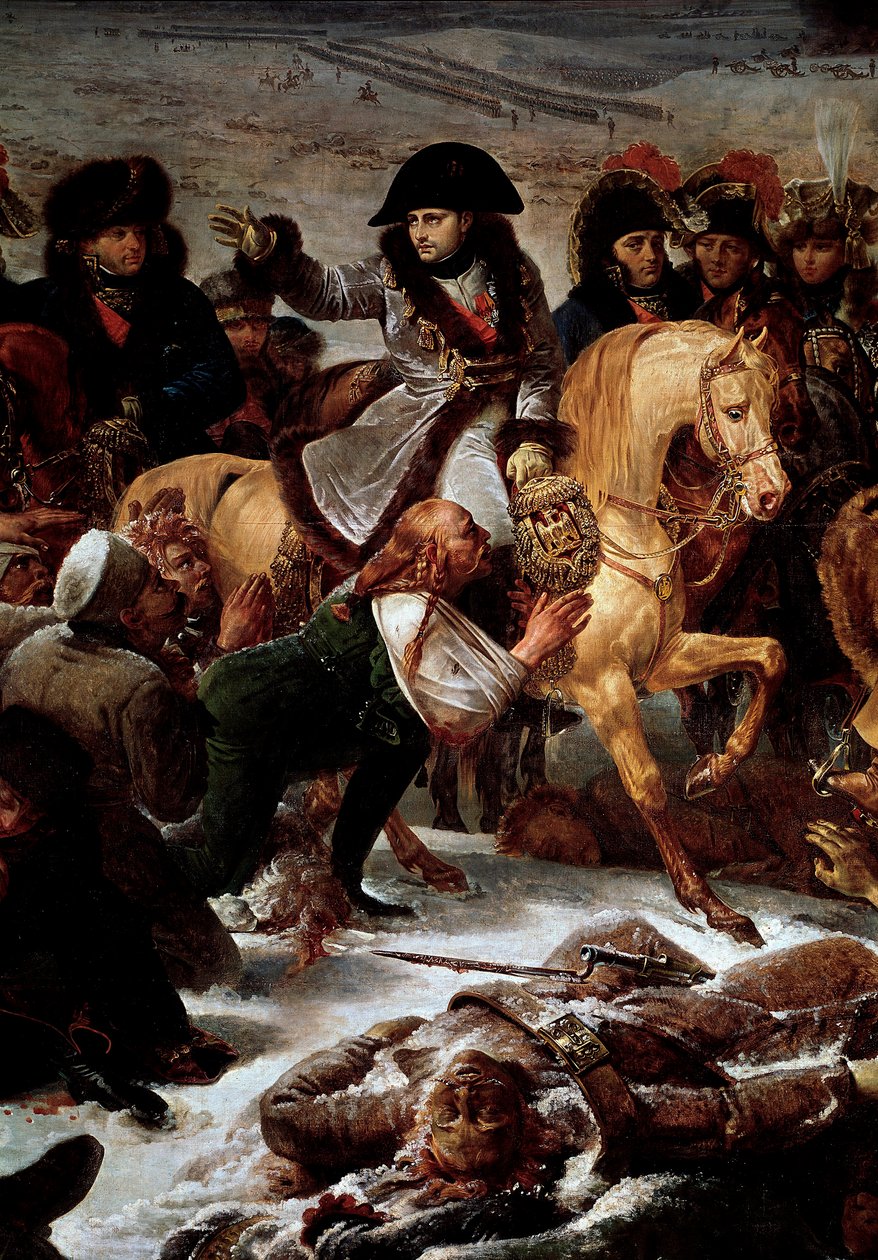 Preussens og Polens kampagne (1806-1807): "" Napoleon I (1769-1821) på slagmarken ved Eylau den 9/02/1807"" Detalje. Maleri af Antoine Jean Gros (1771-1835) 1808 søn. 5,21x7,84 m Paris, Musée du Louvre af Antoine Jean Gros