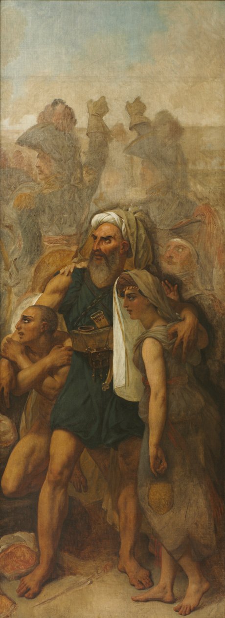 Egyptisk familie (skitse til "Slaget om pyramiderne") af Antoine Jean Gros