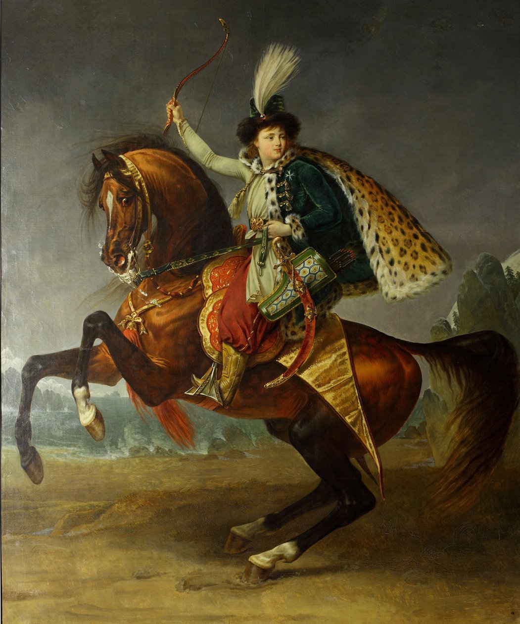 Ekuestrisk portræt af prins Boris Nikolaevich Yusupov 1794-1849, 1809 af Antoine Jean Gros