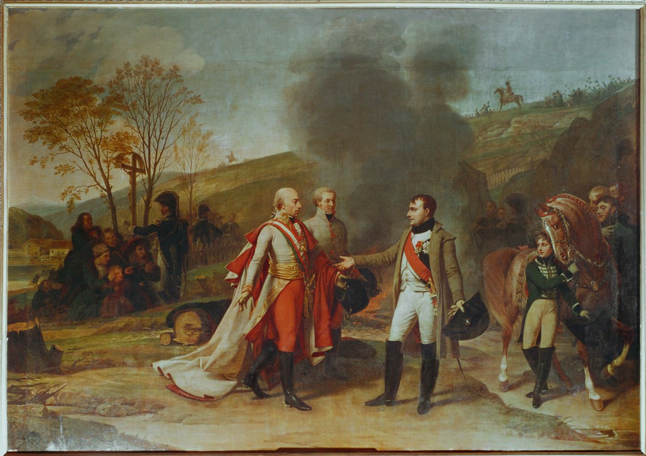 Interview mellem Franz II og Napoleon I efter slaget ved Austerlitz ... af Antoine Jean Gros