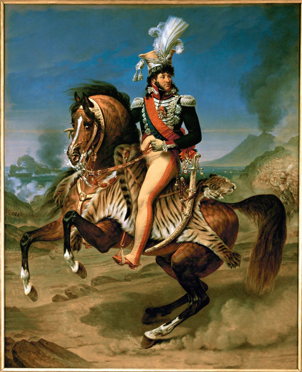 Joachim Murat, konge af Napoli, Marechal de France, til hest ... af Antoine Jean Gros