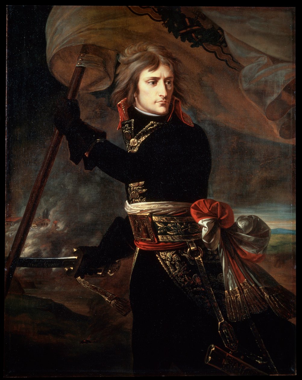 Napoleon Bonaparte på broen ved Arcole, 1797. af Antoine Jean Gros