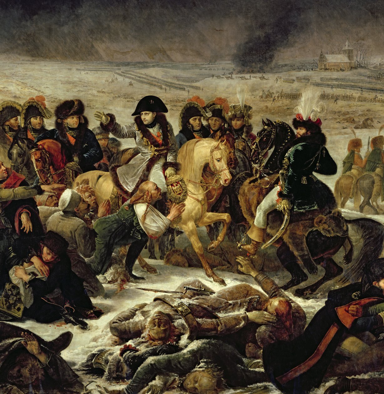 Napoleon på slagmarken ved Eylau, 9. februar 1807, 1808 (detalje af 18910) af Antoine Jean Gros