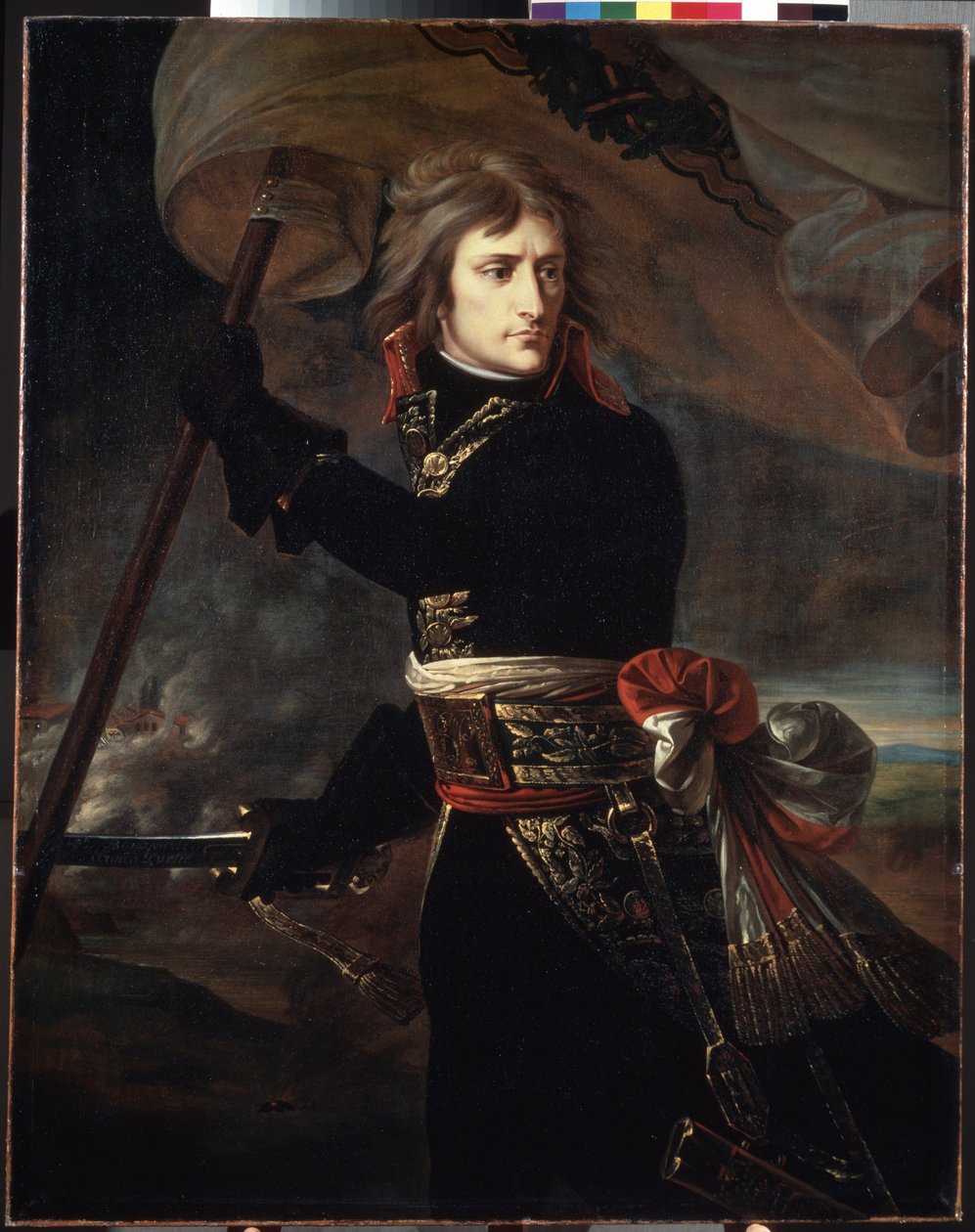 ""Portræt af Napoleon Bonaparte (1769 - 1821) ved Pont d